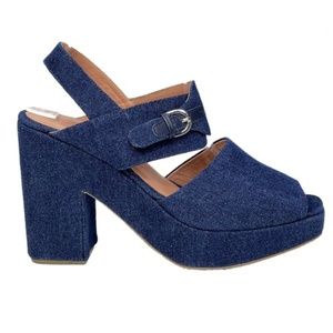Rachel Comey Sora Denim Platform sandal size 10